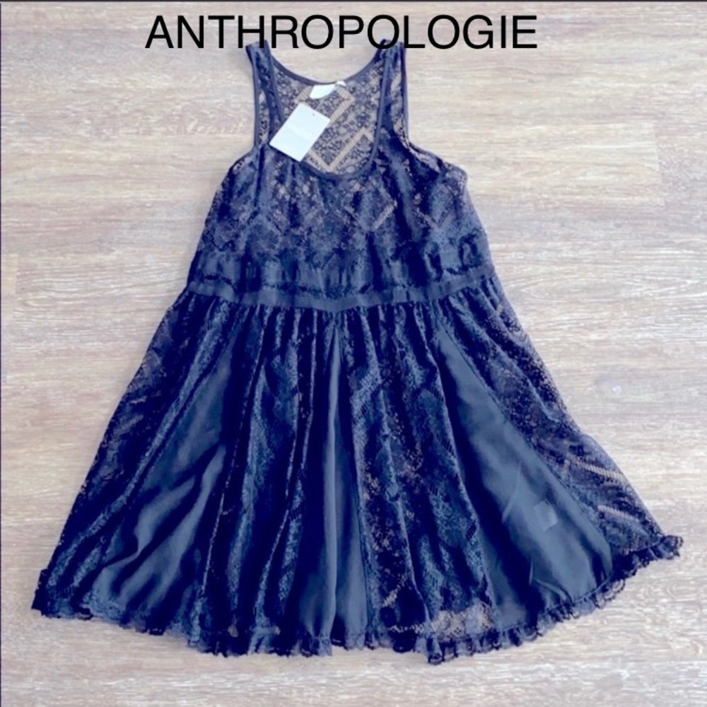💯✅ AUTHENTIC ANTHROPOLOGIE LACE SHEER TOP/DRESS - Picture 4 of 10